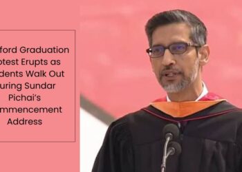 Stanford Graduation Protest Erupts as Students Walk Out During Sundar Pichai’s Commencement Address